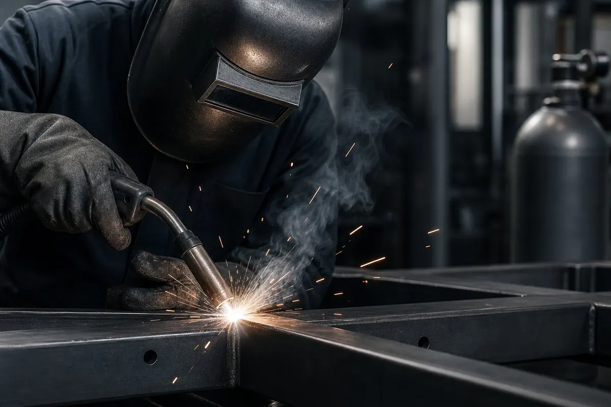 Protected specialist welding structural steel